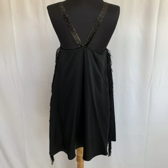 Derek Lam 10 Crosby Black Cocktail Dress w/ Fringe - size 0 Extra Small - Picture 5 of 5